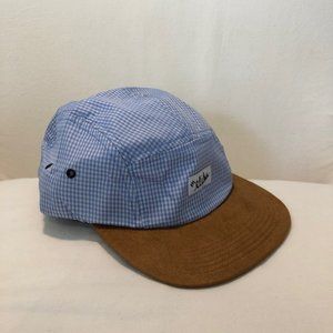 New Blue Gingham 5 Panel Hat - Similar to Supreme